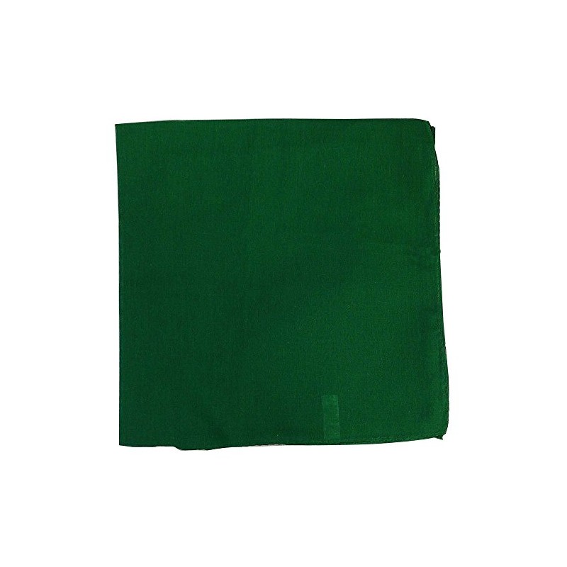 burlapfabric.com Green Solid Bandanas 12 Pack 14"x14" 100% Cotton