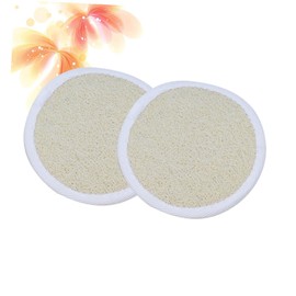 FOMIYES 10CM Natural Loofah Brush Set Deep Cleansing Face Scrubber for Makeup Removal Suitable for Men Women