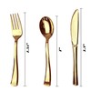 160 Piece Gold Plastic Silverware Set - Reusable & Recyclable