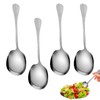 Set of 4 Stainless Steel Spoons, Buffet Spoons, Large Square
