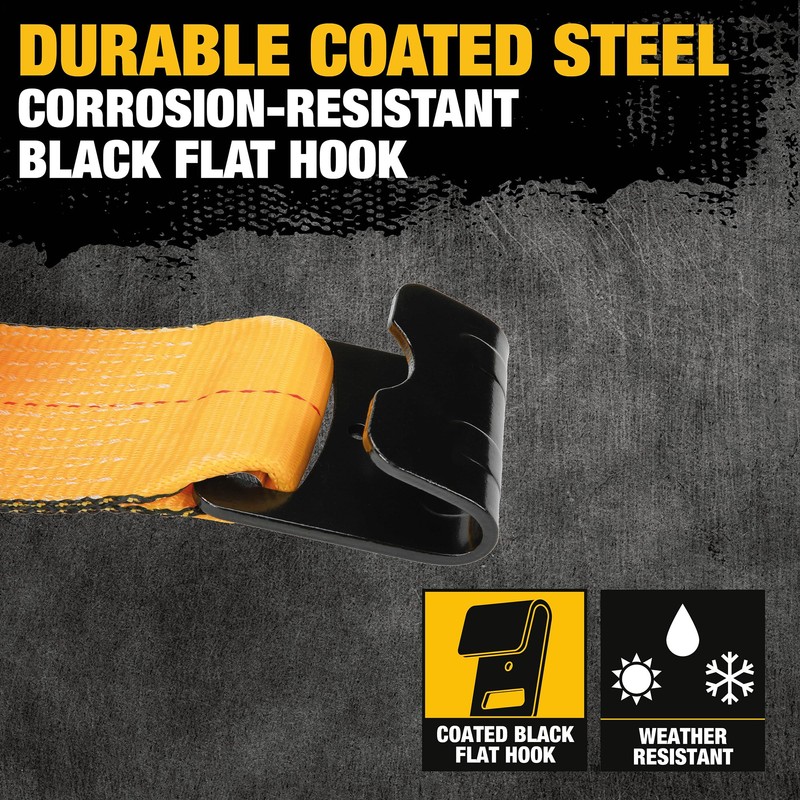 DEWALT DXBC90089 Black/Yellow 4" x 30' Winch Straps - 5,500