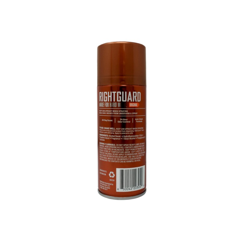 Right Guard, Made For Hard Work, Deodorant Aerosol, Original, 8.5