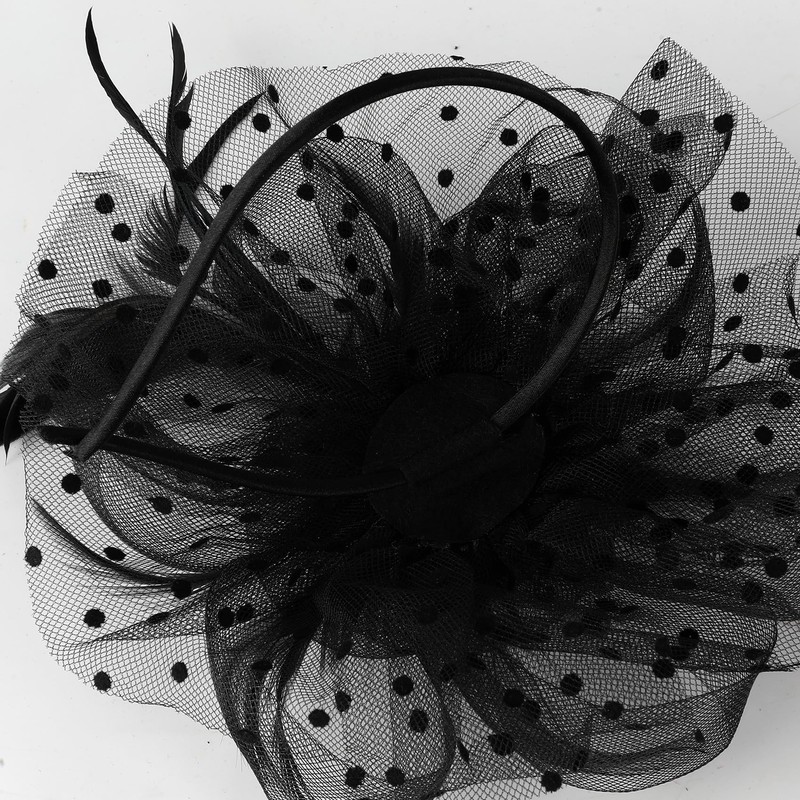 loacuony Fascinator Women's Feathers for Hats and Fascinators, black, Unit