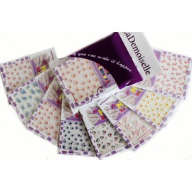 Pretty Flowers Nail Art 3D Stickers Decals, 8-Pack/IV-8/