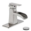 Sanliv Bathroom Faucet Brushed Nickel, Waterfall Bathroom Faucet, One-Handle Single