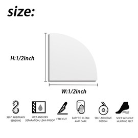 1/2″Flexible Quarter Round Molding Peel and Stick Rubber Trim Molding 4.92Ft Double-Sided Self-Adhesive Strips.DIY for Wall Seams, Floor Edges, Fireplaces, Bathroom Bathtubs, Countertops 59inch White