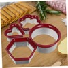 iplusmile 4Pcs Cute Sandwich Maker Molds Cookie Stamp Set for