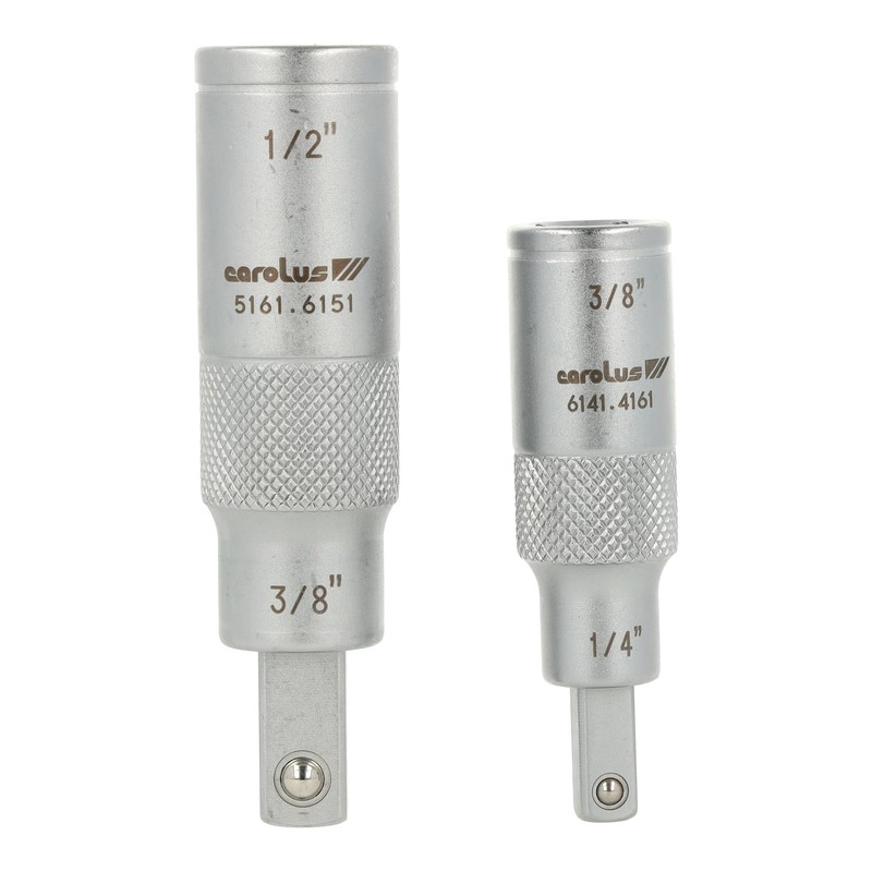 Carolus 6 in 2 Socket Adaptors Converters 1/2" 3/8" 1/4"