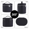 Makeup Bag, Leather Makeup Organizer Case With Compartments and Handle