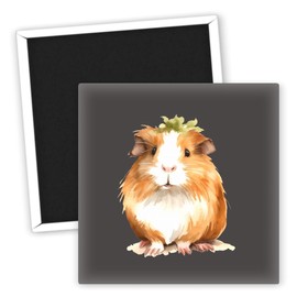 Meerschweinchen mit Salatmotiv - Kühlschrankmagnet für Tierliebhaber - Lustige Tiermagnete - Süße Kühlschrank Deko - Geschenk für Tierfreunde - Kreative Kühlschrankmagnete