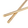 Glarks 2Pcs 5mm x 356mm Brass Straight Solid Round Rod