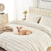 Gusuhome Fluffy Faux Rabbit Fur Comforter Cover Set King Size