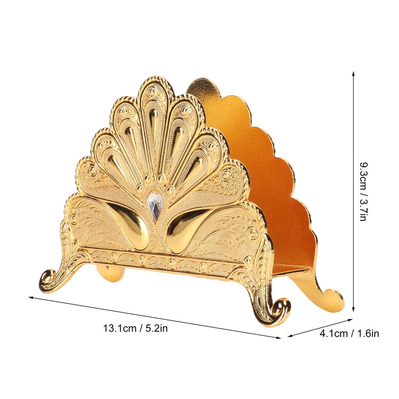 Napkin Holder Classical Metal Peacock Embossed European Style Table Tissue