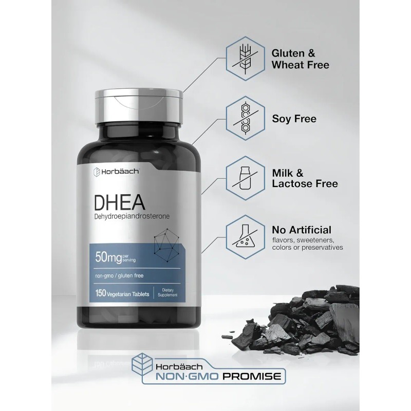 Dhea Apoyo Hormonal 150 Tabletas Horbaach Sabor Sin Sabor