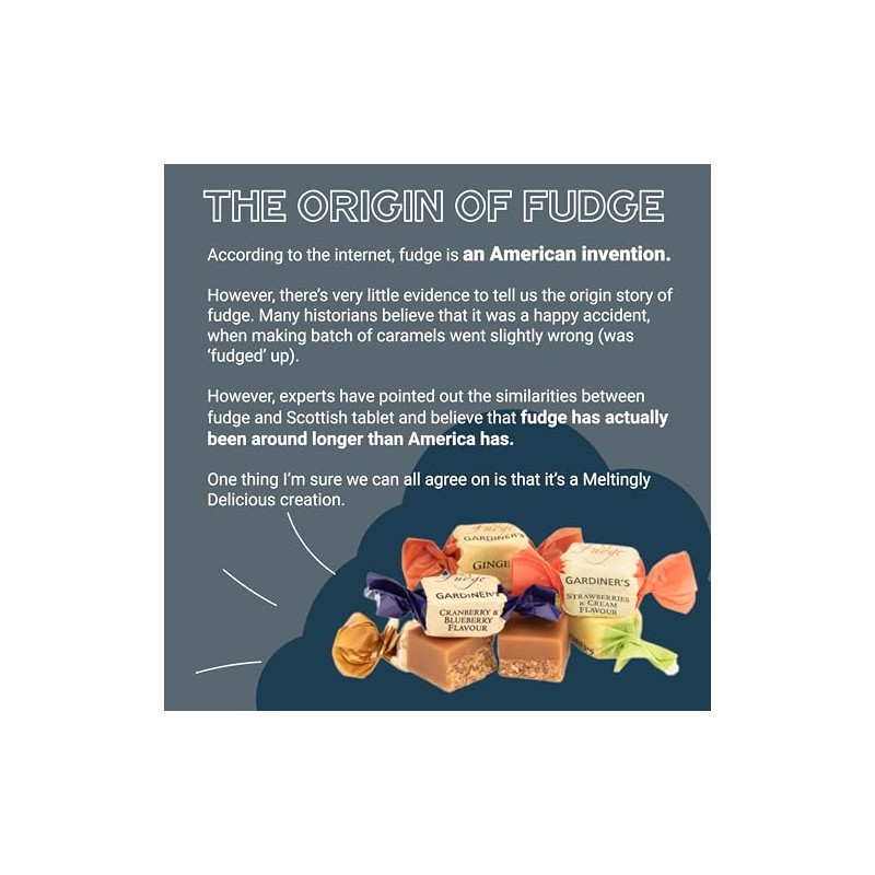 Gardiners of Scotland Handmade Fudge 200g Square Tin, Steven Brown