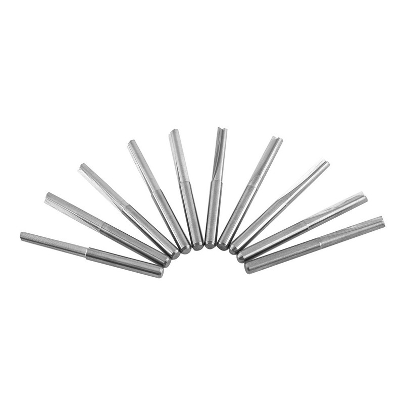 10pcs 3.175mm carburo de tungsteno Fresa CNC Fresa de corte