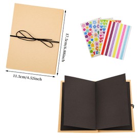 AIZHAZHA DIY Photo Album, Photo Book for Gluing, 5 Inch, DIY Scrapbook with 34 Black Pages, 16 Photo Albums, 17.5 x 11.5 cm, Gift for Couples, Anniversary, Wedding, Travel, Birthday