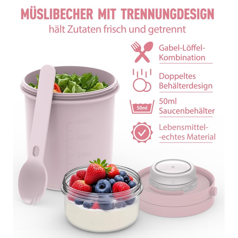 MRUN BONE Tazza per cereali To Go 450 ml +