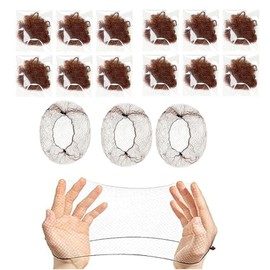 GQunit 40 Pcs Hair Nets for Women Bun,Coffee Invisible Hair Nets Elastic Edge Mesh for Ballet, Dance, Nurse