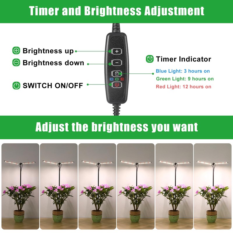 bodkar Plant Grow Lights for Indoor Plants Full Spectrum with