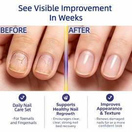 Toenail Daily Care Pen with 25% Undecylenic Acid, Gentle Nail Conditioning Serum for Yellow Thick Brittle Toenails, Portable Foot Nail Maintenance Stick, 3 Pcs