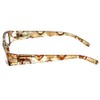 Calabria 759 Rectangular Colorful Reading Glasses +3.50 Tan Women Readers