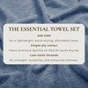 Great Bay Home Blue Hand Towels - 100% Cotton 6