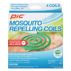 PIC Mosquito Repelling Coils, 4 Count Box, 5 Pack - Mosquito Repellent for Outdoor Spaces (20 Coils Total)
