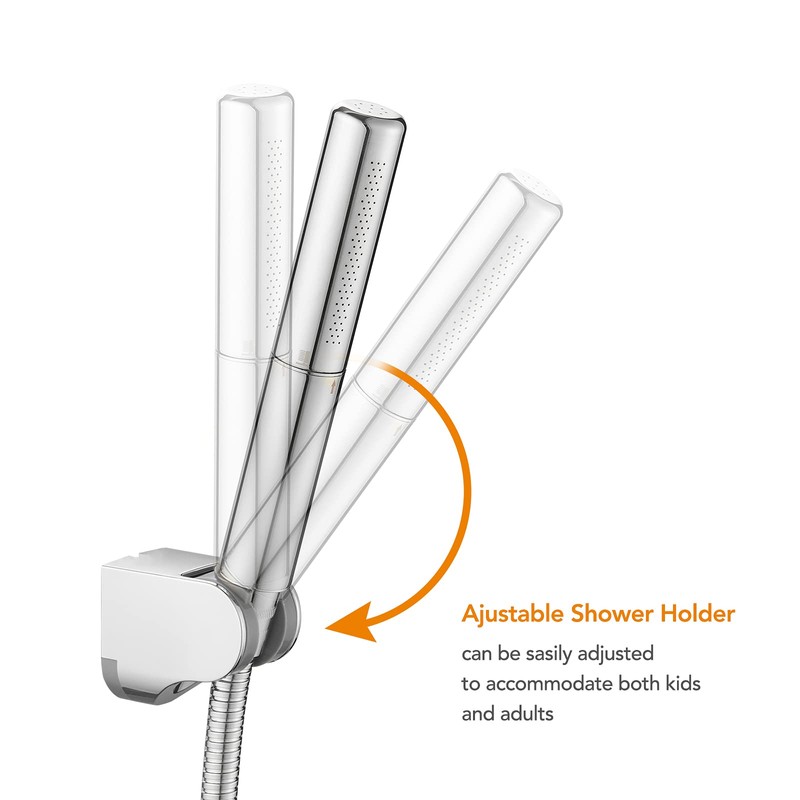 BESy Chrome Brass 2 In 1 Function Handheld Shower Head