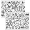 Iconikal Color-Your-Own 2-Sided Reversible Disposable Paper Place Mats, 14 x