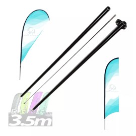 Sesuconsa by Proveer de Mexico Asta De Bandera 3.5m Flag Banner Feather Flag Pole