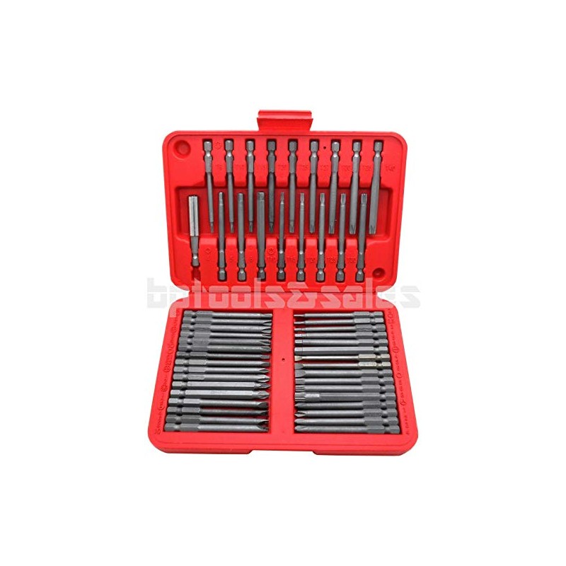 50pc Extra Long Security Bit Set Tamper Proof Torx Tri-Wing