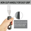 LMSHOWOWO Extra Wide Handles Easy Grip Cutlery Set, Grey Comfort