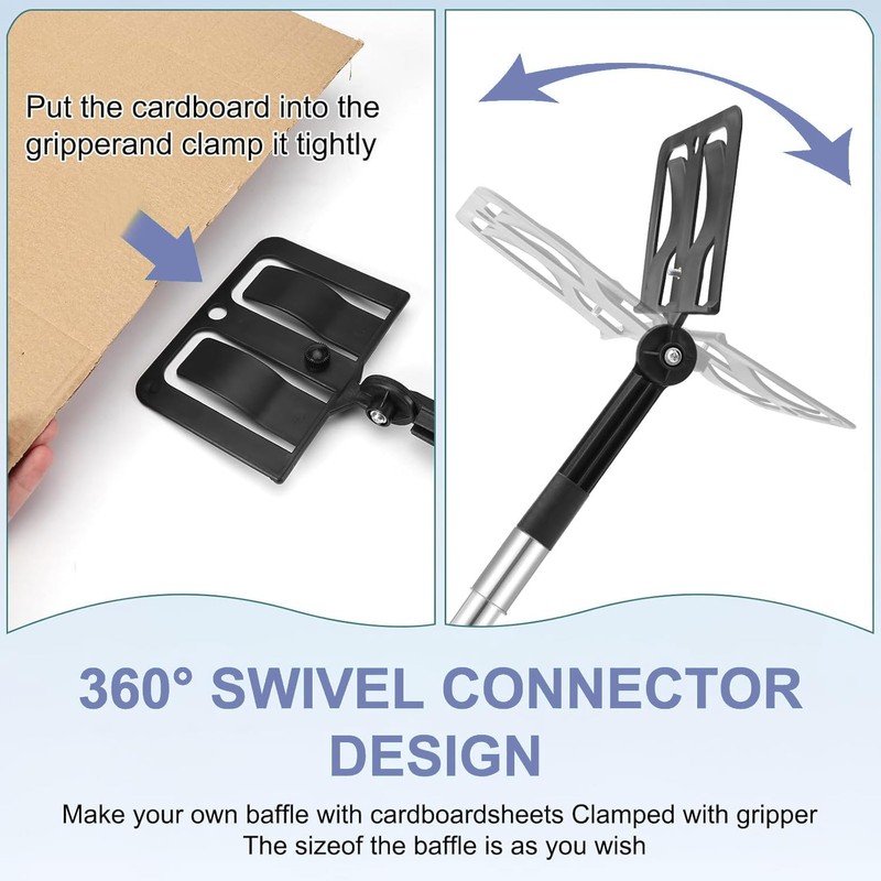 Adjustable Paint Shield Holder - 360° Angle Spray Shield for