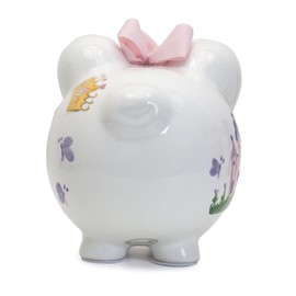 Child to Cherish Ceramic Piggy Bank for Girls, Princess Castle