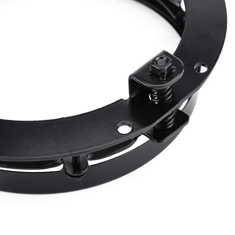 KIMISS 7 Inch Motorcycle Headlight Bracket, Galvanized Headlight Round Ring