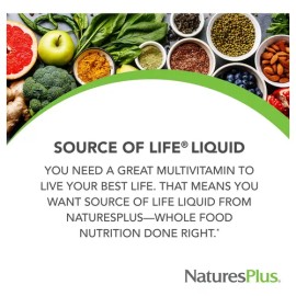 Natures Plus Source of Life Líquido Fruta Tropical  Liquid Multivitamin, Tropical Fruit, 30 fl oz                                                     
