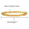 Angelstones Natural AA Grade Citrine Gemstone 6mm Round Beads Stretch