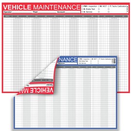 Vehicle Maintenance Wall Planner Large A1 Double Sided Un-Dated HGV PSV MOT Planning Chart 59.4 x 84.1cm (FOLDED)
