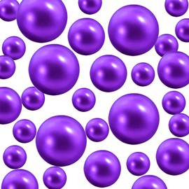 ORIKASO 300Pcs Vase Filler Purple No Hole Faux Pearl Beads for Vase Filling Decorations, Candle Centerpieces, Wedding Centerpieces, Home Party Decor (8/14/20mm)