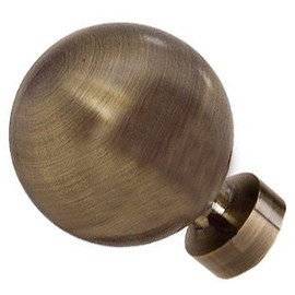 SPEEDY Poles Apart 28mm Sphere Curtain Pole Finials, Antique Brass, 2 Pack