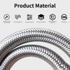 IUSOT Stainless Steel Flexible Tap Hose, 60cm Shower Hose Extension