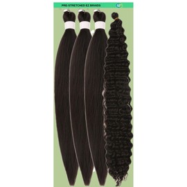 Black Braiding Hair Pre stretched for Boho Braids Pre stretched Boho Braiding Hair