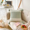 RKAAS HOME Custom Woven Moroccan Boho Tassel Style Tufted Square Cushion Covers 45x45cm 18x18 Inches (Pack of 1 - Design 5)