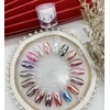 Polvo para uñas con efecto espejo superbrillante, cromo perlado blanco,