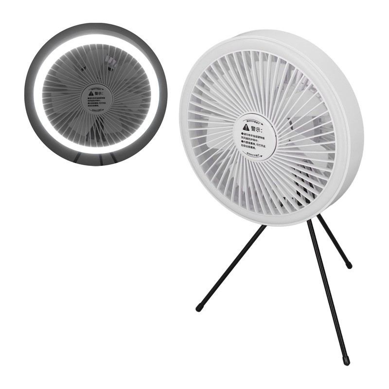 Portable Tripod Stand Fan USB Rechargeable Camping Hanging Fan with