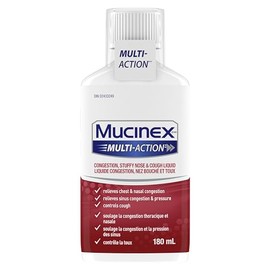 MUCINEX® MULTI-ACTION™ Congestion, Stuffy Nose & Cough, Liquid,180 mL