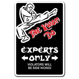 [signjoker] TAE Kwon Do ~ Signo ~ Parking Artes Marciales Cinturón Negro Placa de pared de regalo decoración