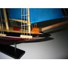 Atlantic Hand Made Wooden Model Sailing Ship 14" Blue Sail