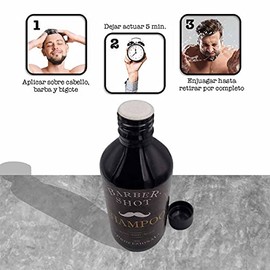 Shampoo de bergamota, para crecimiento de barba y cabello, con cola de caballo, para hombre o mujer, crecimiento, con extracto de romero, con sbila,  